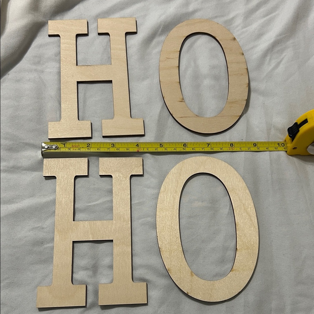 Wooden HO HO Letters